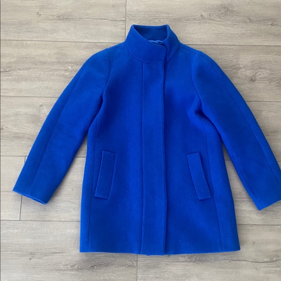 EUC! J. Crew City Coat Blue Size 6 - Picture 2 of 4